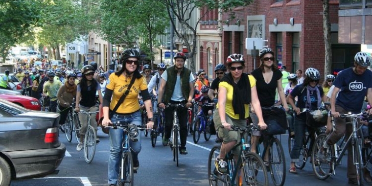 Cyclists in Melbourne, Australia